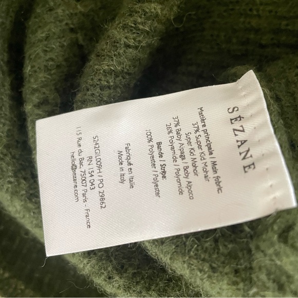 Sezane Hunter Green Gaspard Cardigan - Picture 4 of 4
